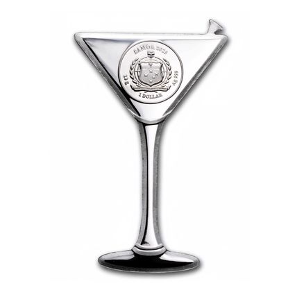 10 Gram Silver Colectible 2023 Martini Glass Shaped Only 1,806 Made