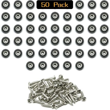 Cutting Board Feet with Stainless Screws, Black round Non Slip Rubber Feet for C