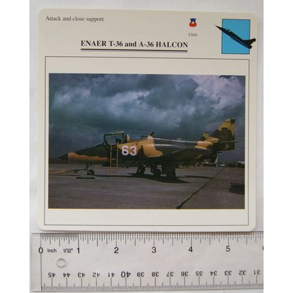 Enaer T=36 & A-36 Halcon - Chile - Attack & Close Support - Collectors Club Card