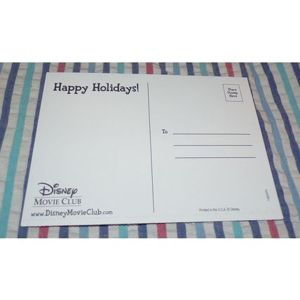 DISNEY MOVIE CLUB HAPPY HOLIDAYS LILO & STITCH VINTAGE POST CARD