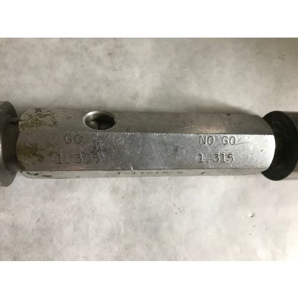 THE PIPE MACHINERY INSPECTION GAGE GO NOT GO PLUG GAGE 1.305 1.315,ET