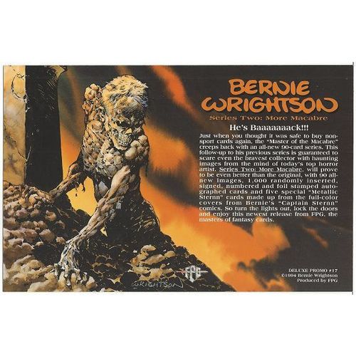 BERNIE WRIGHTSON series 2 ' LARGE ' PROMO card (1994)