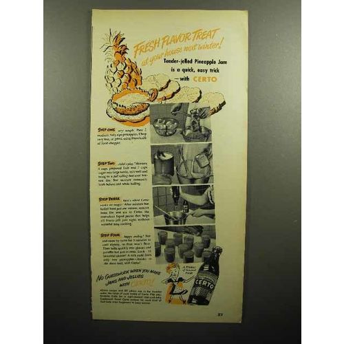 1947 Certo Pectin Ad - Fresh Flavor Treat