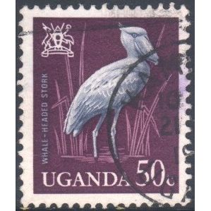 Uganda 1965 - SG119 - 50c blue/violet - Whale-headed Stork - used