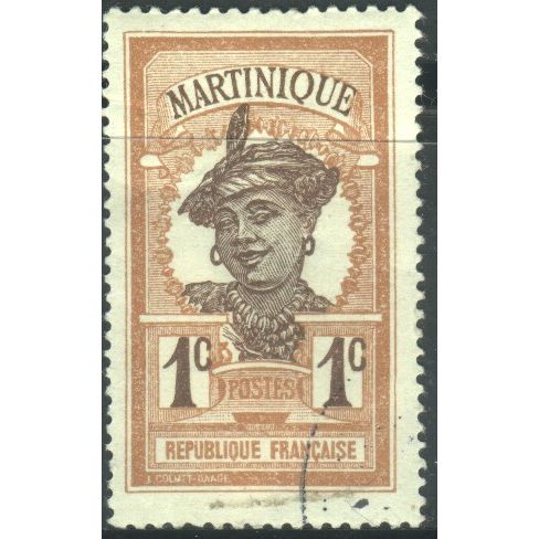 Martinique 1908 - SG62 - 1c chocolate & brown - Martinique Woman - used