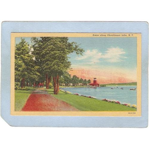 New York Chautauqua Scene Along Chautauqua Lake ny_box5~1849