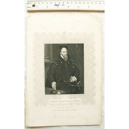 Vintage engraving - Ambrose Dudley, Earl of Warwick