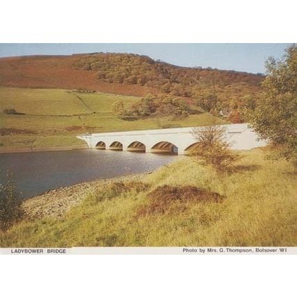 Ladybower Bridge Derby Womens Institute Postcard