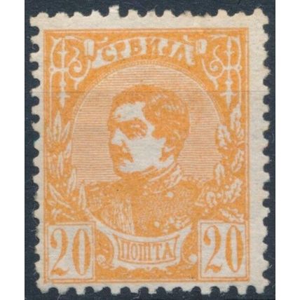 King Milan IV: 20p - Serbia 1880 - NM H - MiNr 24a