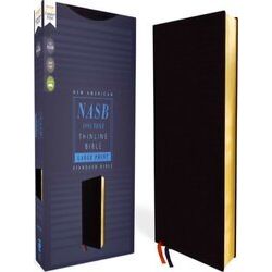 Nasb, Thinline Bible, Large Print, Bonded Leather, Black, Red Letter, 1995 Text,