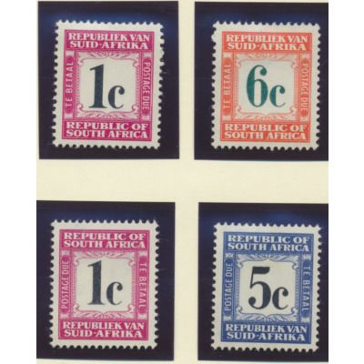 South Africa Stamps Scott #J52//J72, Mint Hinged, 9 Different
