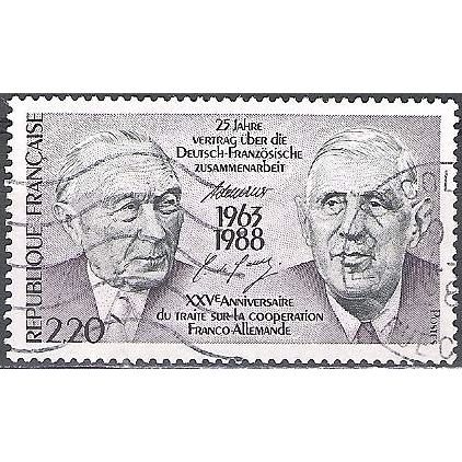 France 1988 Michel 2636 O Cote (2008) 1.00 € 25 Ans coopération franco-allemande