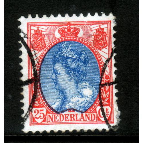 NETHERLANDS 1898 SG 188 25c BLUE AND PINK FINE USED #4