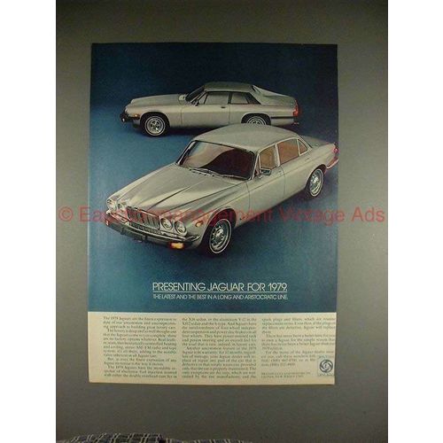 1979 Jaguar XJ6 & XJ12 Car Ad, Long Aristrocratic Line!
