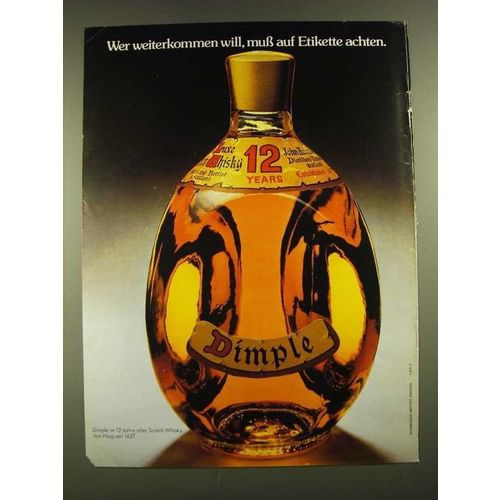 1979 Haig Dimple Scotch Ad - in German - Wer weiterkommen will