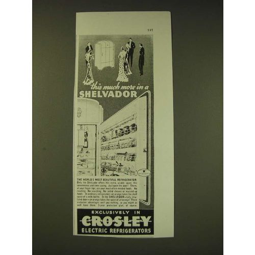 1936 Crosley Shelvador Refrigerator Ad - This much more in a Shelvador