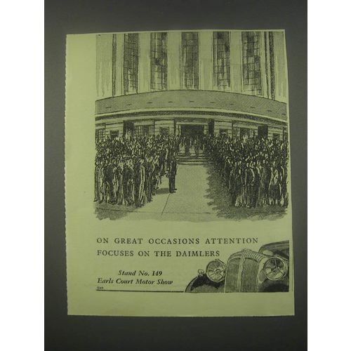 1949 Daimler Cars Ad - On great occasions attention focuses on the Daimlers