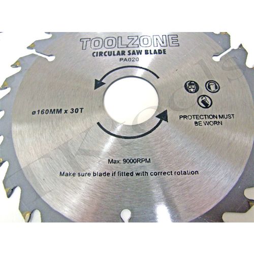 3Piece 160mm TCT Circular Saw Blades with Adapter Rings