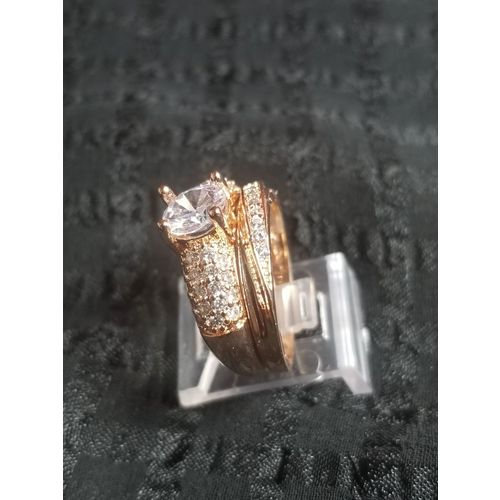 Anastasia Wedding Band AAA CZ Diamonds/Rose Gold