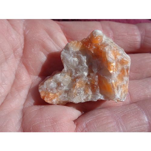 B Orange Calcite Raw Crystal Gemstone 1.75 Inch Metaphysical Energy Work