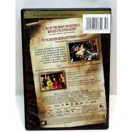 Moulin Rouge (DVD, 2002 WS) NICOLE KIDMAN, EWAN McGREGOR. (L16)