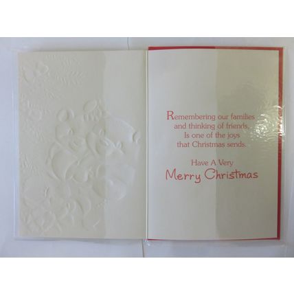 Happy Christmas Nan And Grandad Teddy Bears Flower Mirror Portrait Vantage Card