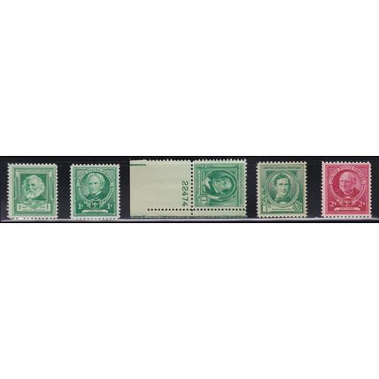 859 1c Washington Irving Fine MNH P#S VA0715c