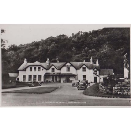 Glenmoriston Hotel Invernesshire Rare Real Photo Vintage Scottish Postcard