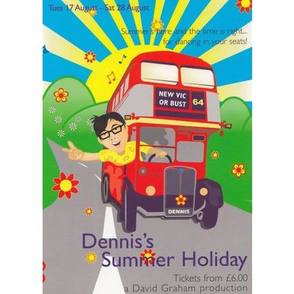 Dennis' Summer Holiday Play New Vic Theatre Gala Poster Postcard Style Card