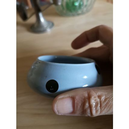 Small Blue Polker Dot Dish