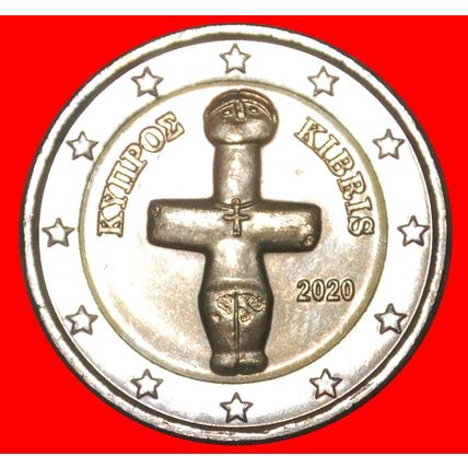 GREECE (2008-2022): CYPRUS ★ 2 EURO 2020 MINT LUSTRE!★LOW START★NO RESERVE
