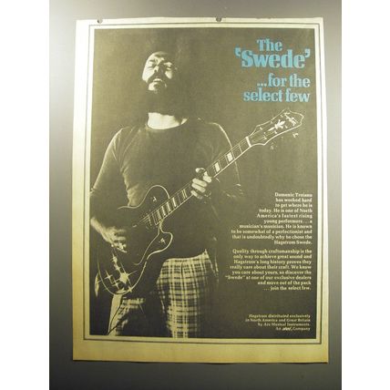 1973 Hagstrom Swede guitar Advertisement - Domenic Troiano
