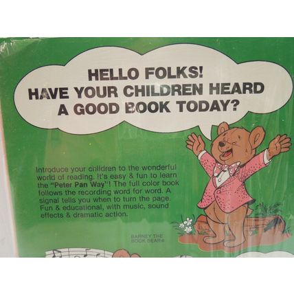 A Christmas Carol Book & 45 RPM Record Peter Pan Ind. 1981 Barney the Book Bear