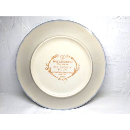 RENAISSANCE STONEWARE # 290 Arcadia Blue Salad Plate 7 1/2" Sango Japan -Vintage
