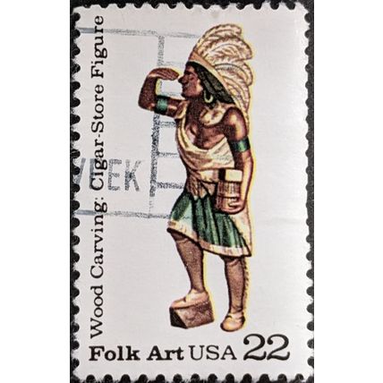 STAMP United States SG2237 1986 22c Folk Art Wood Carving Used