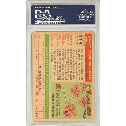 1955 Topps Harry Brecheen #113 PSA 6.5 P1334
