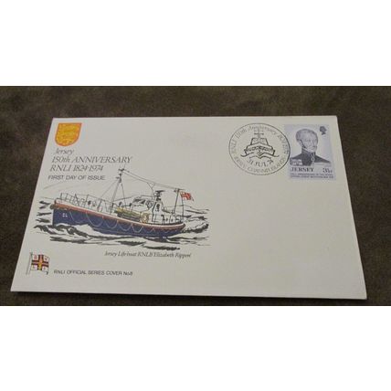 1974 GB Cover- RNLI Lifeboats 150th Anniversary - Jersey