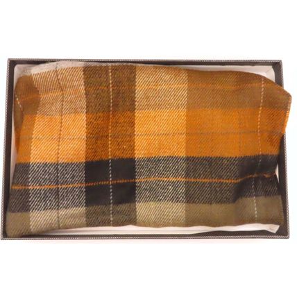 Mens Tradional Checked Scarf Brown, Black & Grey Super Soft Comes Boxed Gift
