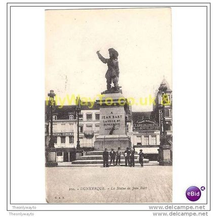 DUNKERQUE, LA STATUE DE JEAN BART, FRANCE, Postcard