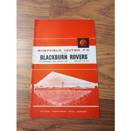 1963/64 Sheff Utd vs Blackburn - Division 1, 28/4/1963 ** FREE P&P **