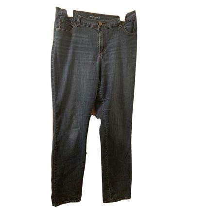 Lee Women's Blue Jeans Zip Button Pockets Stretch Relaxed Fit Size 12 Long