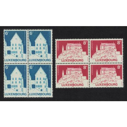 Luxembourg Classified Monuments 2v Blocks of 4 1982 MNH SG#1092-1093
