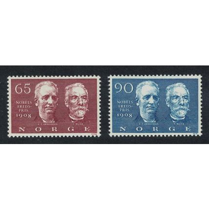 Norway K. P. Arnoldson F. Bajer Nobel Peace Prize Winners 1968 MNH SG#621-622