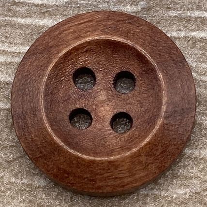 20mm Brown Wooden Buttons 4 Hole Cardigan Sewing Knitting Jacket Coat Crafts Diy