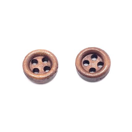 9mm Brown Wooden Buttons 4-Holes Coat Baby Cardigans Sewing Knitting Dolls