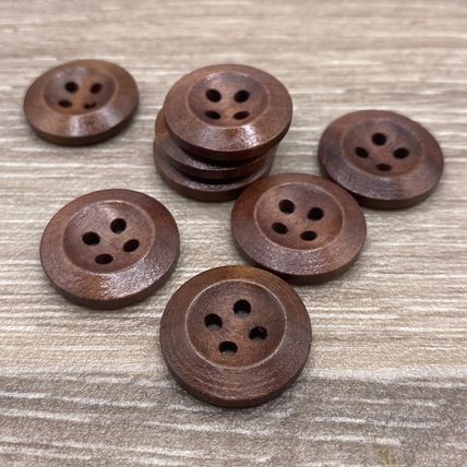 20mm Brown Wooden Buttons 4 Hole Cardigan Sewing Knitting Jacket Coat Crafts Diy