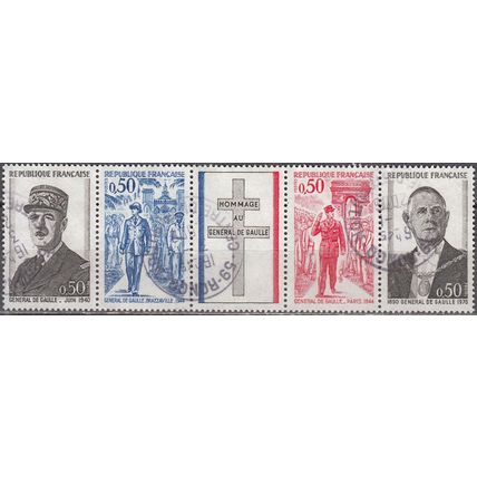 France 1971 Michel 1772 - 1775 O Cote (2008) 4.50 € Général de Gaulle
