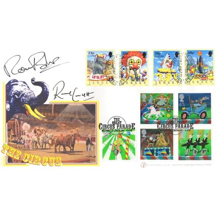 Ronnie Barker & Corbett DOUBLE Buckingham Circus Parade Hand Signed FDC
