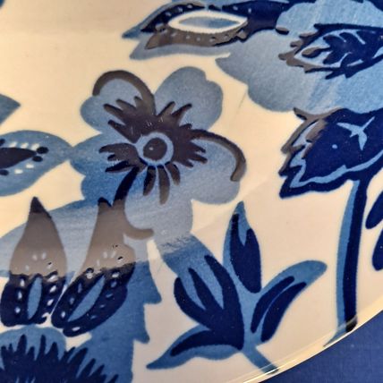 Lot 4 Royal Norfolk BLUE FLORALSalad/Dessert PLATES 10 1/2" Flowers Stoneware