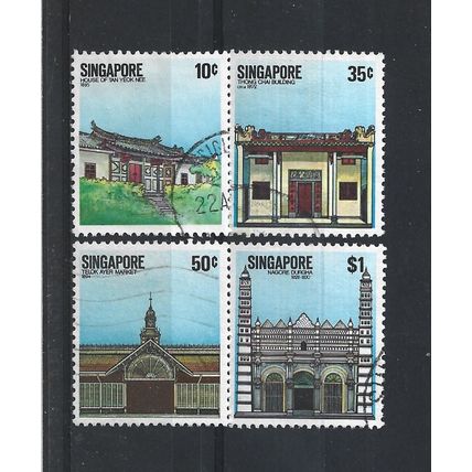 Singapore.National Monuments set of 4.Fine Used.Jul25